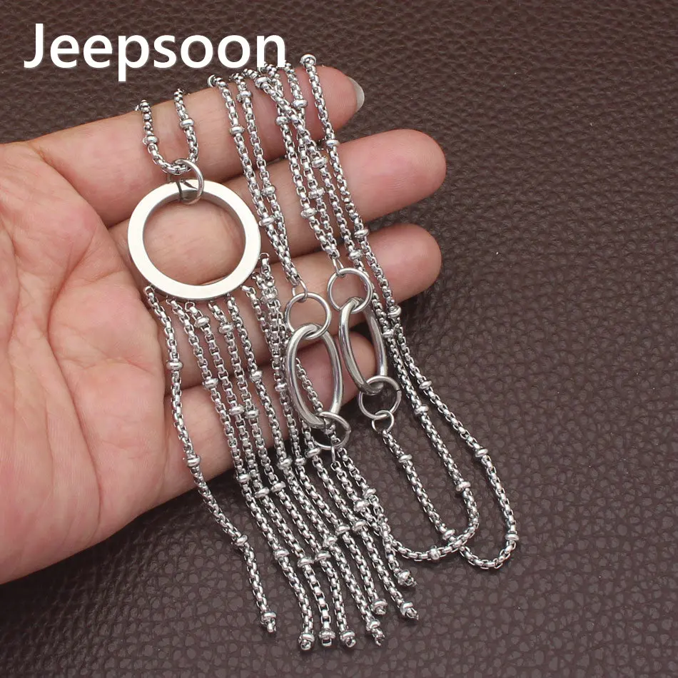 Jeepsoon модные серебряные цвет нержавеющая сталь украшения для женщин мм 650 Длинный
