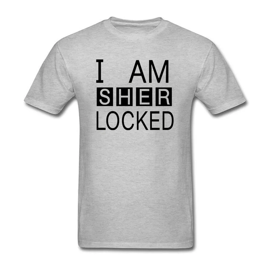 I Am Sherlocked Ман уникальный хлопок Рубашка с короткими рукавами футболки круглым
