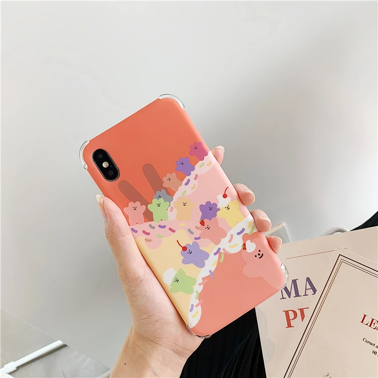 Чехол с разноцветными мишками для телефона iphone XS Max XR X 6 7 8 Plus, Модный мягкий силиконовый чехол IMD с откидным кольцом