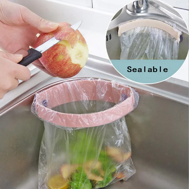 1 шт. герметичная вешалка для мешков мусора держатель кухонной раковины с