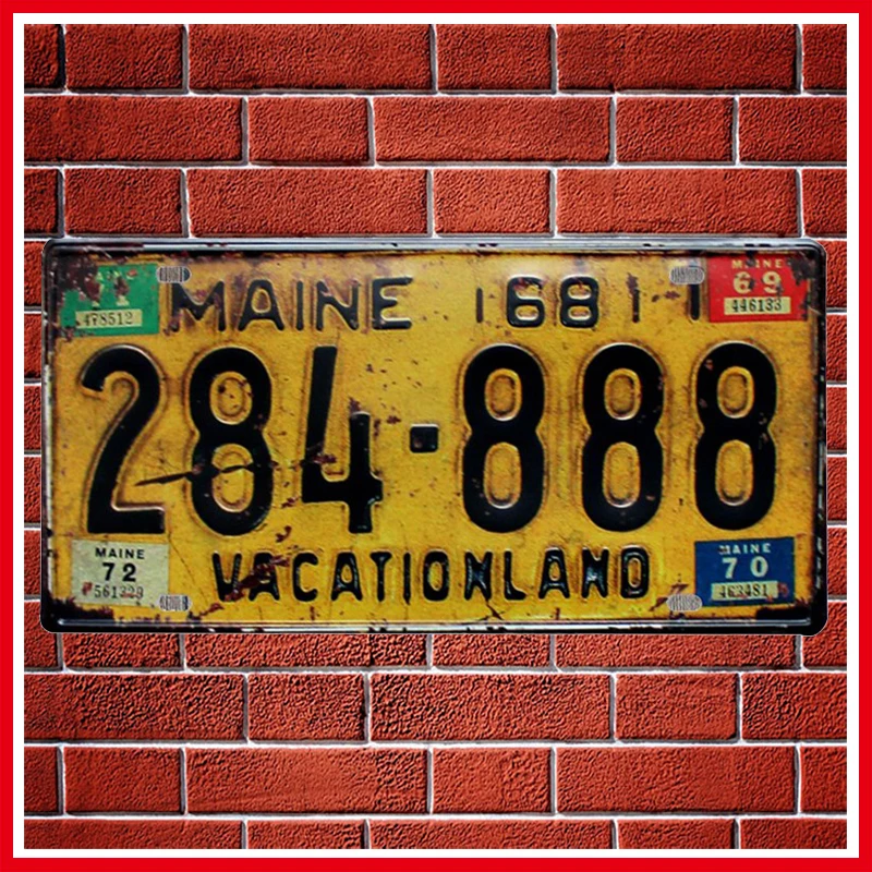 Новый номер номерной знак для автомобиля металлическая пластина винтажный