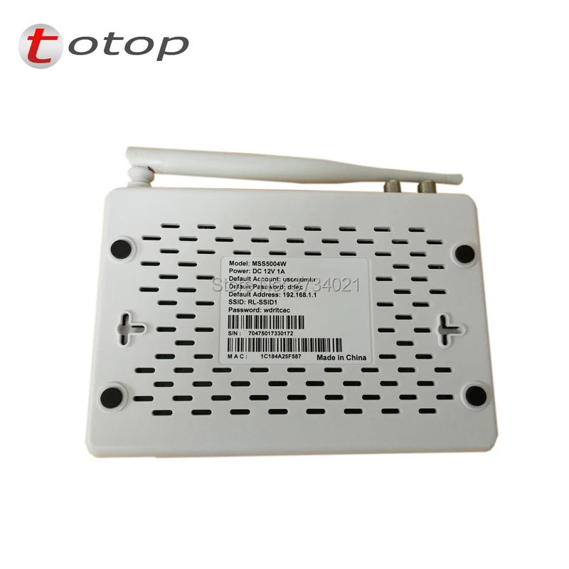 EOC раб MSS5004W модем с 1 * ТВ + CA 4 10/100 м RJ45 порты и разъёмы 300 Мбит/с Скорость Wi-Fi Порты |