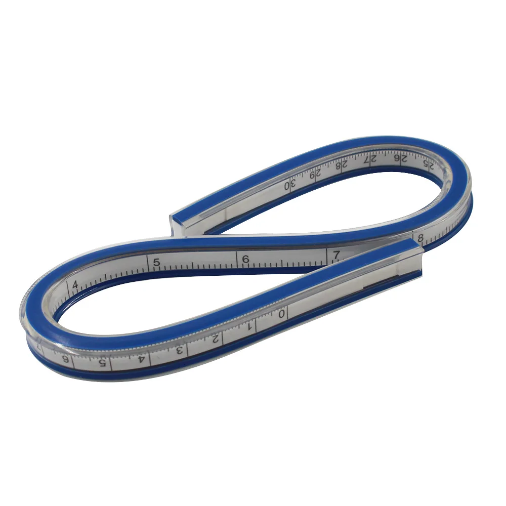 30CMsnake ruler Многофункциональная Лоскутная линейка, распорка одежды, линейка для швов, Стёганое одеяло, швейная манжета, сортировка по кривой, резка, сделай сам, линейка для образцов - Цвет: 30CMsnake ruler