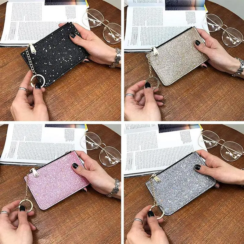 Элегантный Для женщин Кошелек Дамская мода блестками портмоне пряжки клатч