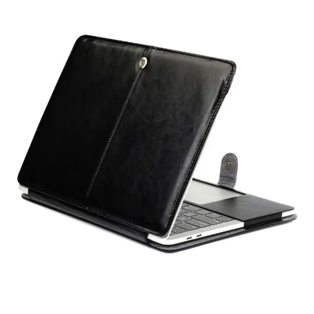 Black Чехол из искусственной кожи чехол для MacBook Pro 13 Модель A1706 A1708 сумка для ноутбука чехол для ноутбука Apple Mac 13,3 - Цвет: Black