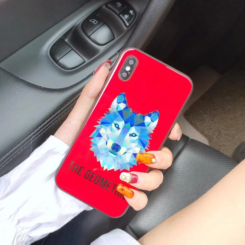 Мода Закаленное Стекло полный Вышивка Крестом Пакет чехол для телефона aple iPhone X 6 S