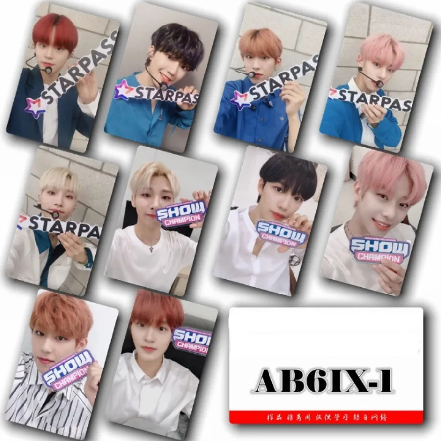 1 Kpop AB6IX кристальная карточная наклейка Young Min Jeon Woong Фотокарта Donghyun wo-jin Photo Stikcy Card - Цвет: 1