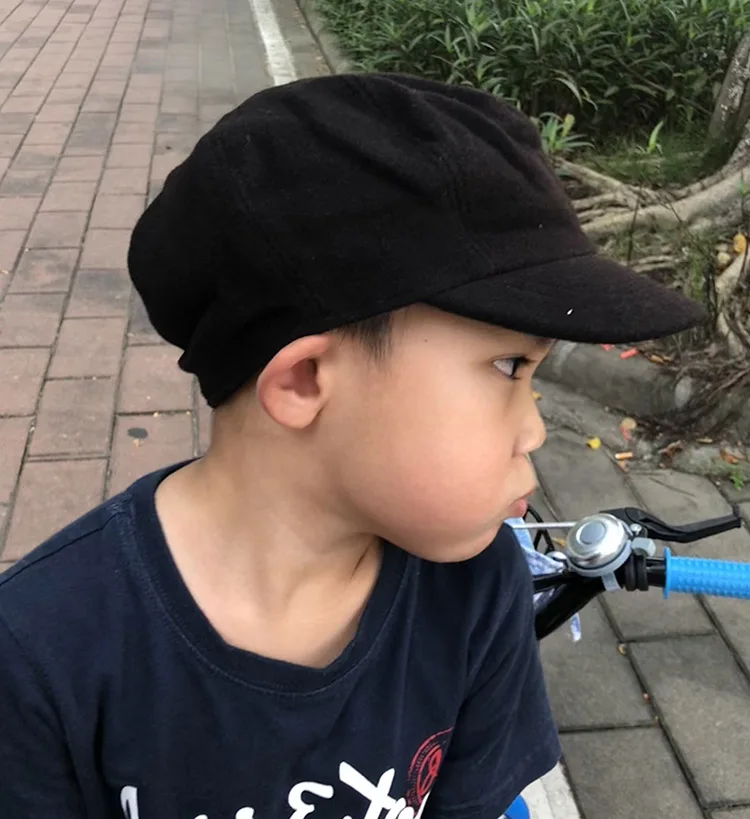 Детская кепка Newsboy, шерстяная восьмиугольная шапка, осенне-зимняя повседневная модная шапка, детская шапочка от солнца