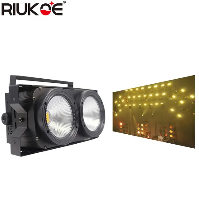 RIUKOE Высокая мощность LED COB 2 глаза Блиндер Освещение сценическое освещение