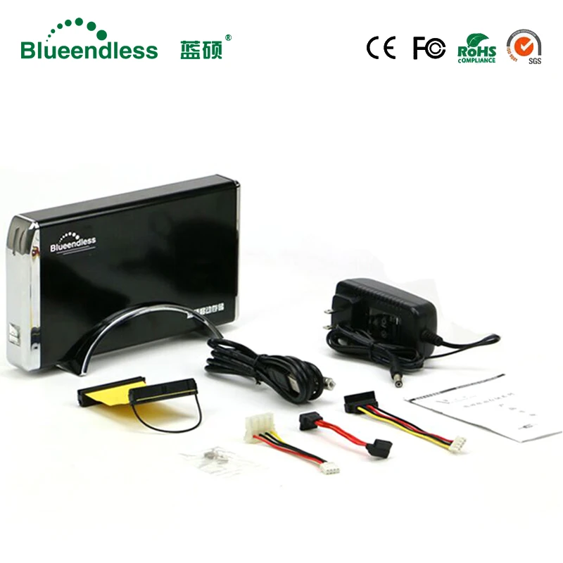 Blueendless IDE Sata совместимый дюймов 2 5 3 ''hdd корпус алюминиевый жесткий диск caddys USB 0