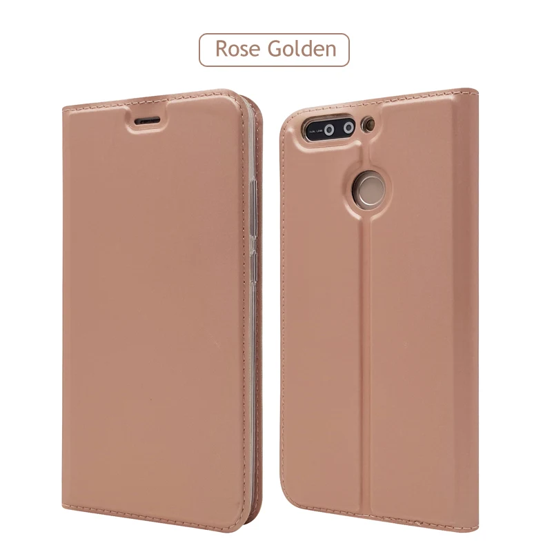 Rose Gold 8P Чехол для huawei Honor 8 Lite Pro, флип-кошелек, кожаный чехол для Honor 8X, чехол с подставкой, Магнитный чехол для huawei Honor 8A, чехол s - Цвет: Rose Gold 8P