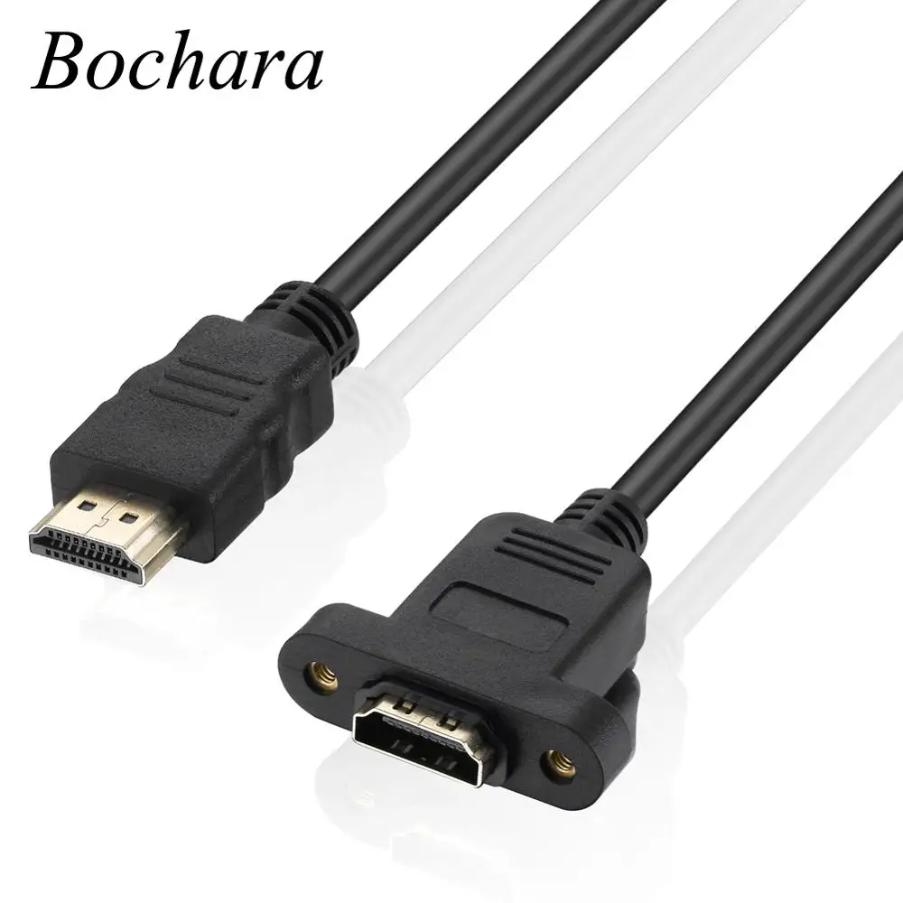 Позолоченный HDMI кабель-удлинитель для мужчин и женщин с винтовым креплением на панель V1.4 1080P для psp HDTV 30 см 50 см 1 м 1,5 м