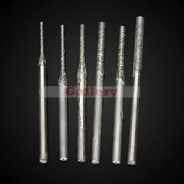 

3 Sets Lot 35pcs 0.8-2.5mm Diamond Bur Punch Bit For Jade Crystal Agate Amber Drill Bit