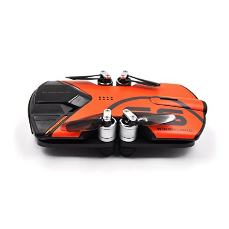 Black orange Wingsland S6 gps Wi-Fi приложение управление 4K UHD камера складная рука Карманный селфи Дрон WiFi FPV RC Квадрокоптер с дистанционным управлением - Цвет: Black orange