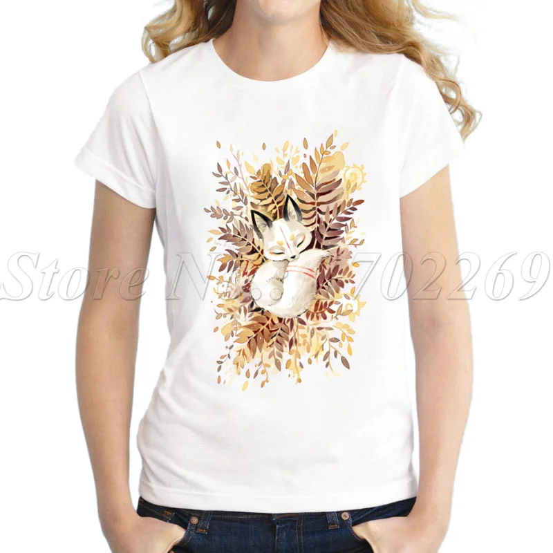 Новейшая модная дизайнерская Летняя женская футболка с принтом лисы 2018