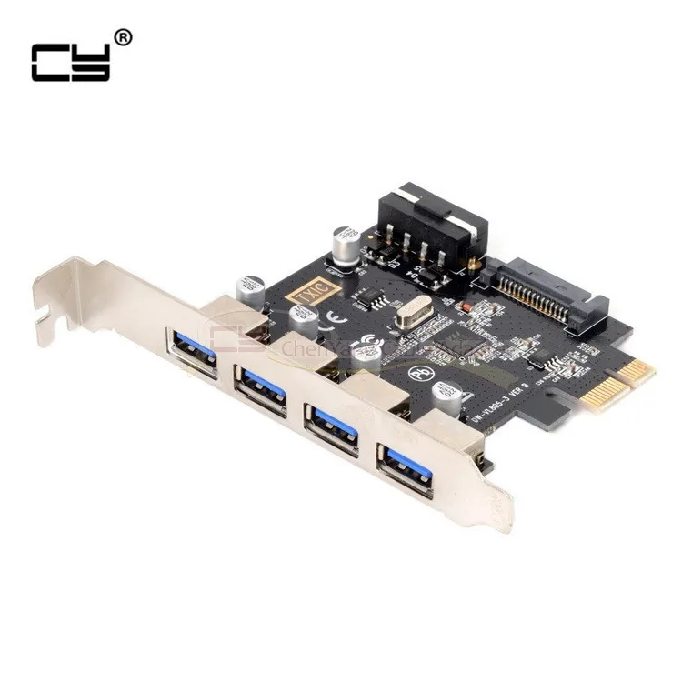 4 порта PCI E к USB 3 0 HUB Express адаптер расширения карты 5 Гбит/с для материнской
