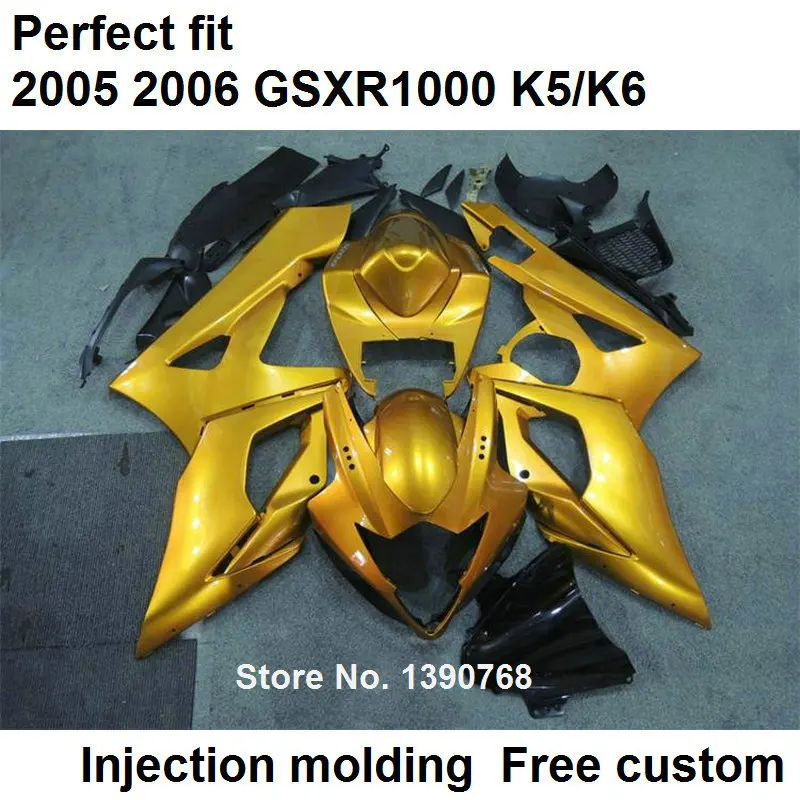 

Комплект обтекателей для кузова Suzuki GSXR1000 2005 2006, золотой, черный обтекатель для кузова, комплект обтекателей GSXR1000 05 06 NP63