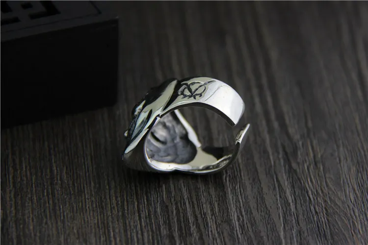 Настоящее серебро 925 пробы тайское Винтаж открытый размер Регулируемая маска для