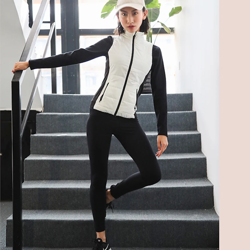 U женский жилет для бега мягкий теплый с 2 карманами на молнии пальто кемпинга