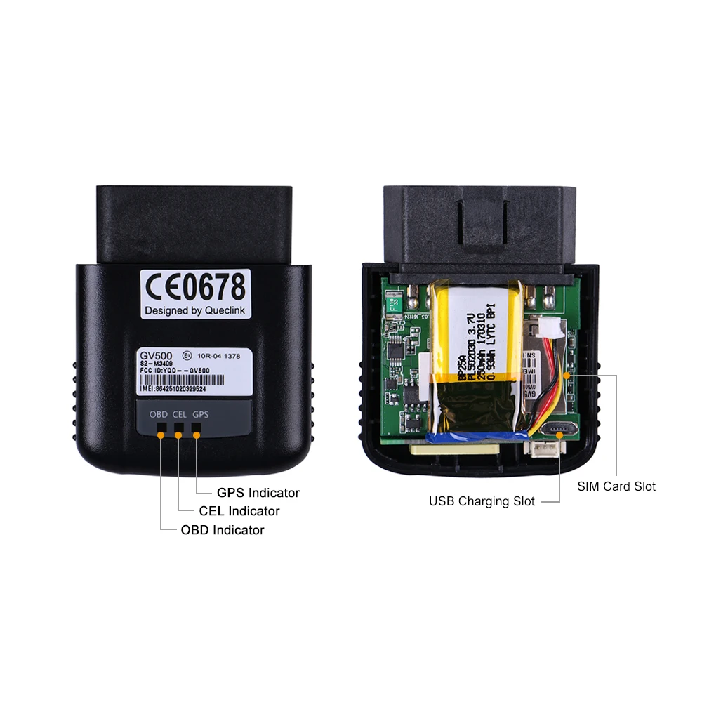 Автомобильный GPS трекер OBD GV500 Queclink GSM локатор GPRS устройство для отслеживания в