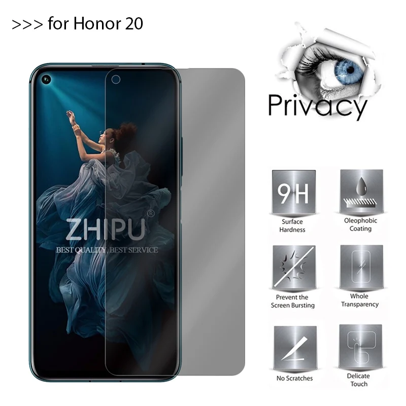 Закаленное стекло для Honor 20 2.5D Arc Edge защита экрана от подглядывания Защита 6 26&quot |