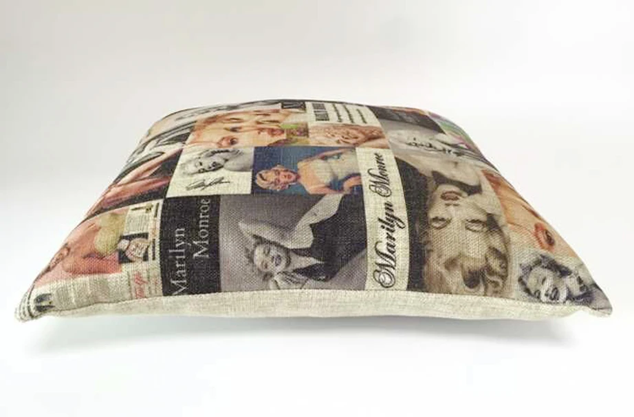 Наволочка для подушки в стиле ретро Мэрилин Монро наволочка с галереей льняная