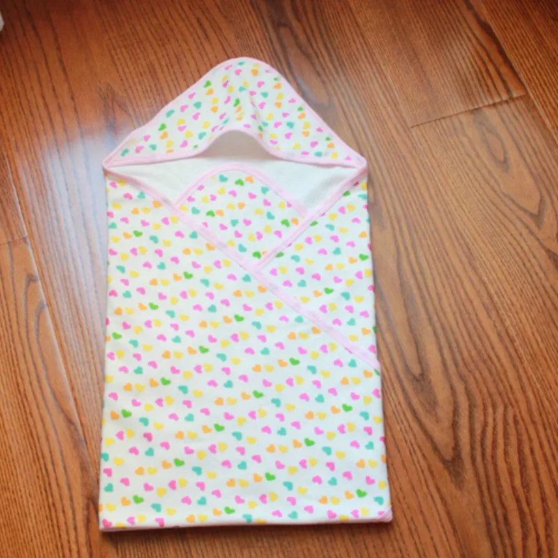 Одеяло детское хлопковое Двухслойное 80 х75 см с капюшоном|Хлопчатобумажные