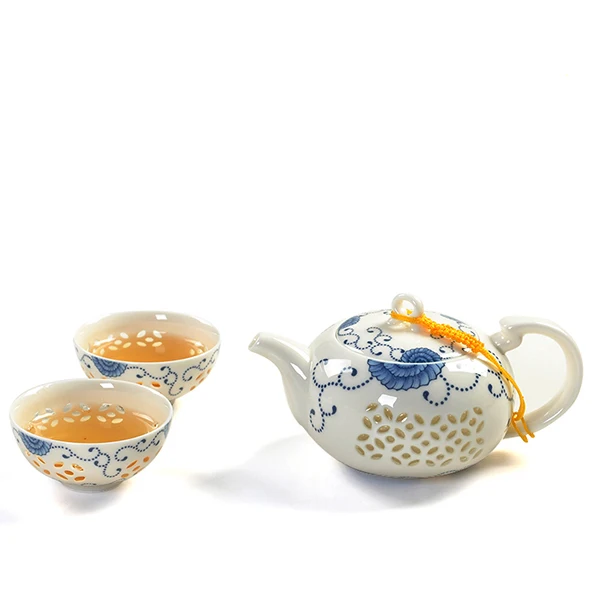 Китайский красный кунг-фу чайный сервиз Ультра-тонких изысканный teaset Костяного