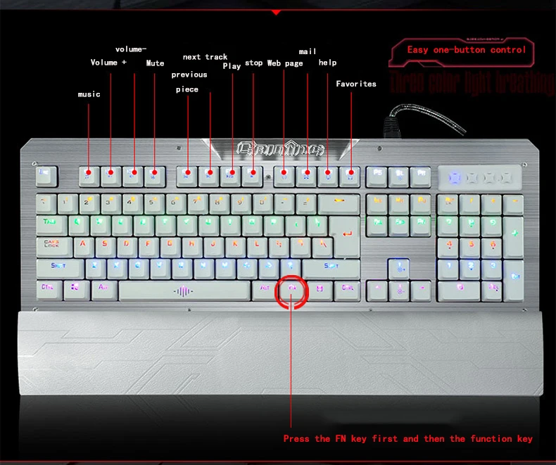 K26 Механическая игровая клавиатура RGB подсветка геймерская клавиатура синий переключатель механическая клавиатура кабель для компьютера Pro Gamer