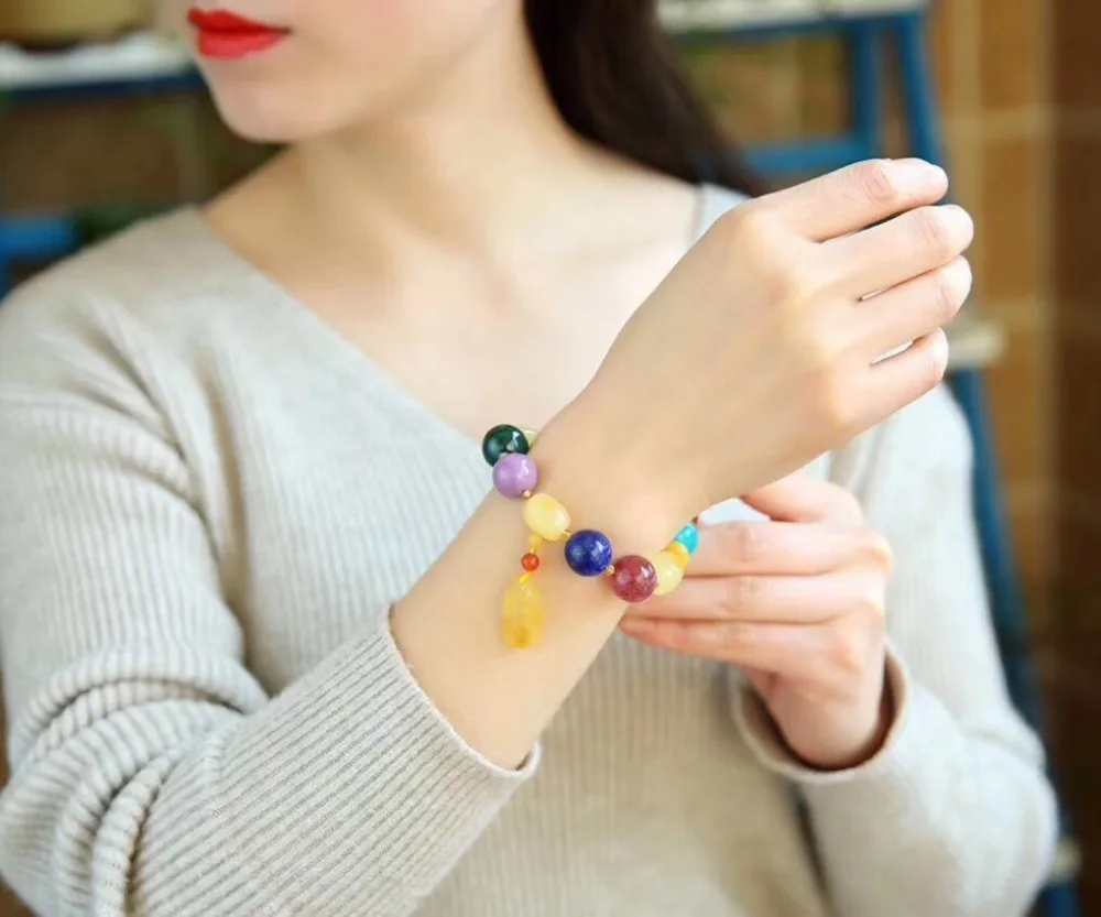 13 5 мм натуральный Радужный цвет разные камни Lapis Malachite Charoite клубника аквамарин