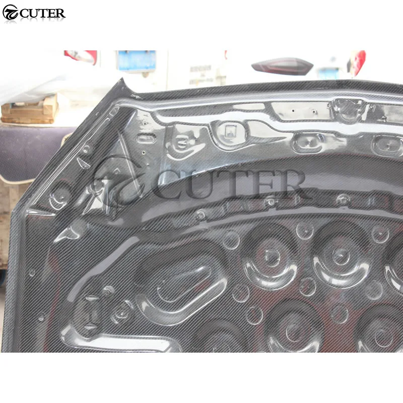 W205 AMG стиль полностью из углеродного волокна Автомобильная крышка капота