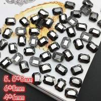 long octagonal mine black special shaped strass crystal stones nail rhinestones for nails art 3d decorations supplies accessory