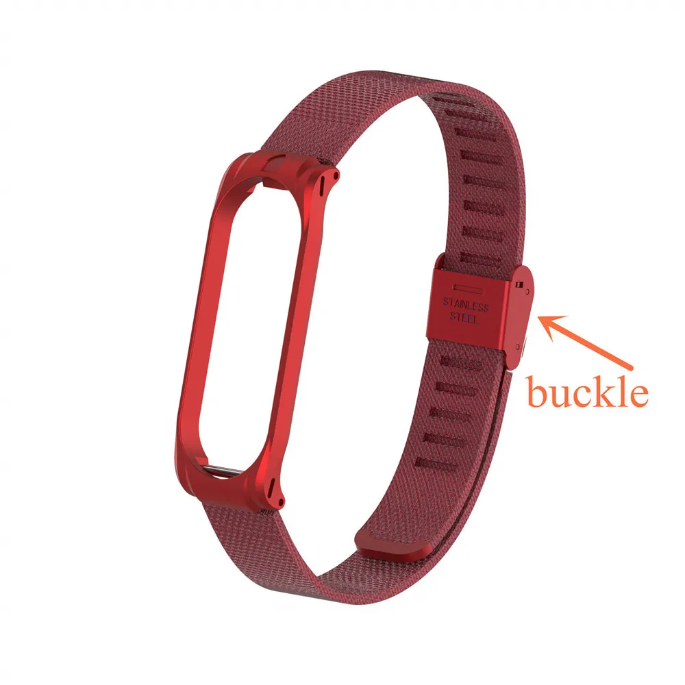 bucklered Mi Band 4 3 металлический ремешок с магнитной пряжкой браслет на запястье ремешок из нержавеющей стали NFC Браслет для Xiao mi Band 3 4 - Цвет: bucklered