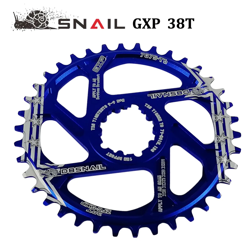 SNAIL GXP 7075 MTB bike шатунная пластина 38T узкий широкоугольный поднос Запчасти для