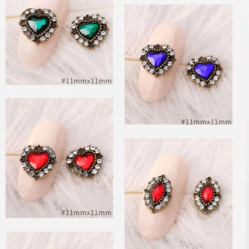 3D украшения для ногтей металлические/стеклянные стразы японский сплав блестящие