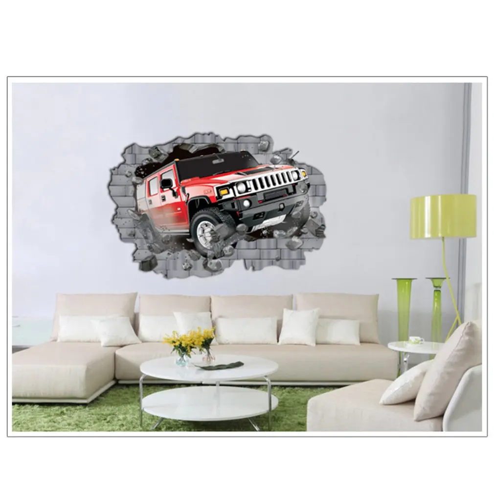Removable Creative Home Improvement Decoration Stickers Imitation Three D Wall Wholesale Car Collision | Дом и сад