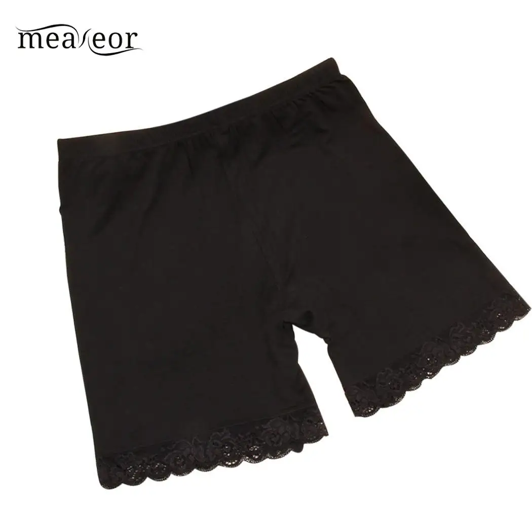Meaneor/Бесшовные женские леггинсы боксеры кружевные летние трусы на плоской