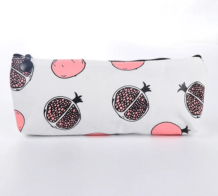 Холщовый чехол для карандашей с изображением свежих фруктов граната клубники