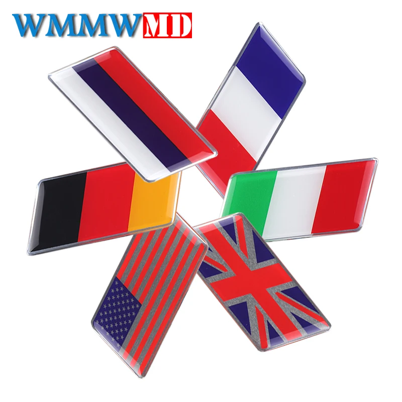 1 шт. 3d наклейка на автомобиль с национальным флагом из алюминия для BMW VW Audi Buick