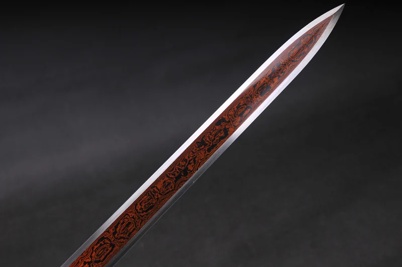 Ретро Китайский меч династии Хань полностью ручной работы дамасский сложенный