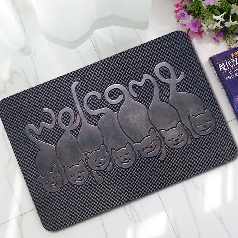 Супер тонкий резиновый коврик для двери нескользящий кухни домашний Коврик