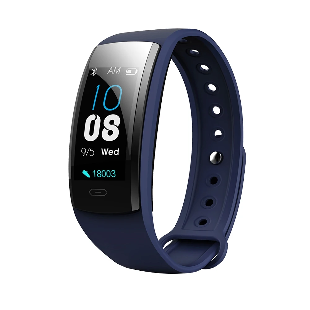 Синий QS90 Plus Blood Pressure Smart Bracelet Heart Rate Monitor Blood Oxygen Monitor IP67 Fitness Tracker for Andriod IOS VS QS80 - Цвет: Синий