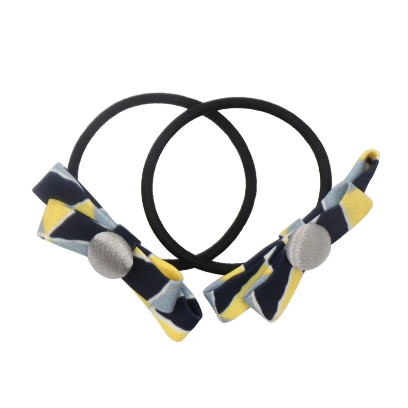 2 pcs/Lot Boutique Elastic Hair Bands Cute Girls Ponytail Holder Print Bow Baby Tie Kids | Детская одежда и обувь