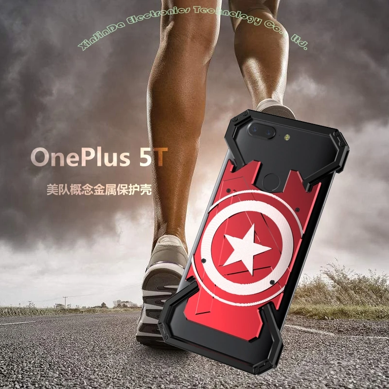 Модный крутой Алюминиевый металлический чехол-накладка капитана США для OnePlus 7 Pro 6 6T 5T OP01