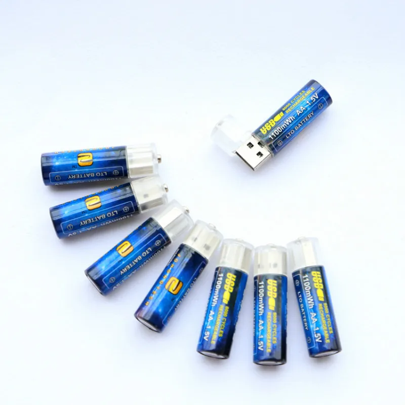 1 шт. USB интерфейс перерабатывает перезаряжаемый аккумулятор 5 в 1100 мАч 14 2*50 мм AA