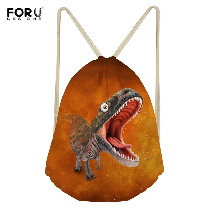 CC5498Z3 FORUDESIGNS/рюкзак в виде динозавра акулы для подростков, для девочек и мальчиков, Женская Полиэстеровая сумка на шнурке, Cinch Sack, спортивный рюкзак - Цвет: CC5498Z3