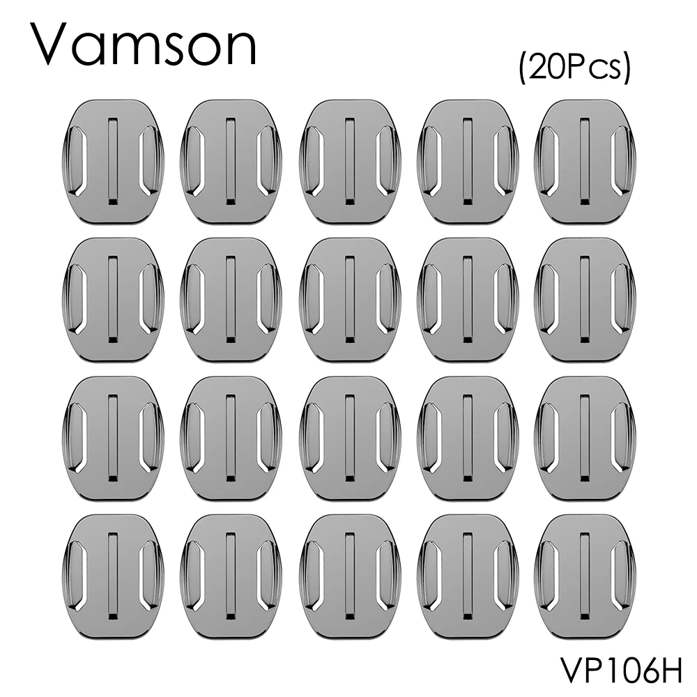 

Vamson for Xiaomi for Yi Accessory 20Pcs Flat Surface Base Mount For Gopro Hero 5 4 3+ 3 2 4Session for SJ4000 4K VP106H