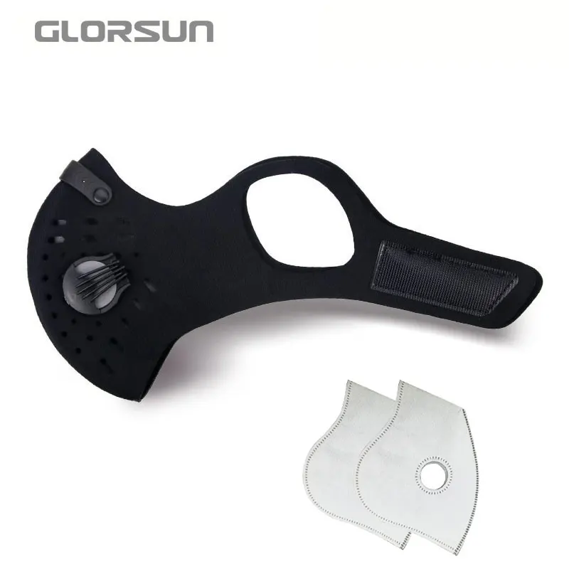 GLORSUN маска на заказ из неопрена n99 анти-пм2, 5 мотоциклетная велосипедная черная моющаяся маска для рта для занятий спортом - Цвет: 005I001