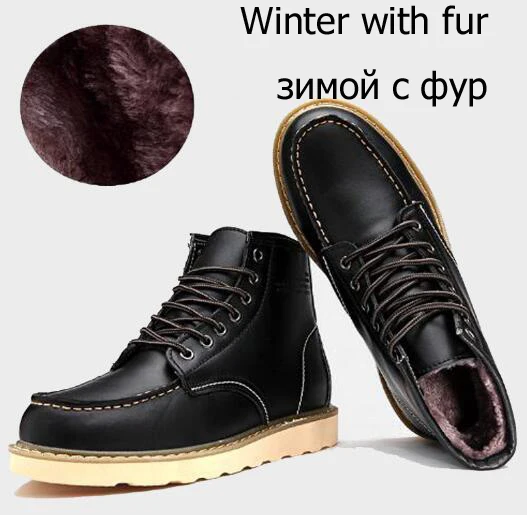 black Plush lining DJSUNNYMIX/брендовые Модные ботильоны; сезон осень-зима; мужские Ботинки martin в байкерском стиле; мужские оксфорды; Мужская обувь; большие размеры 38-44 - Цвет: black Plush lining