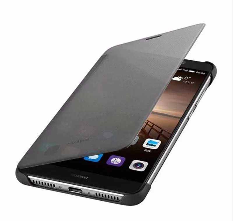 Для huawei mate 9 чехол Официальный Интеллектуальный Smart View Vindow из искусственной кожи